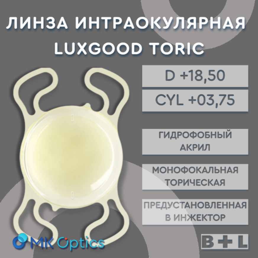 LuxGood Toric Yellow D +18,50 cyl +03,75