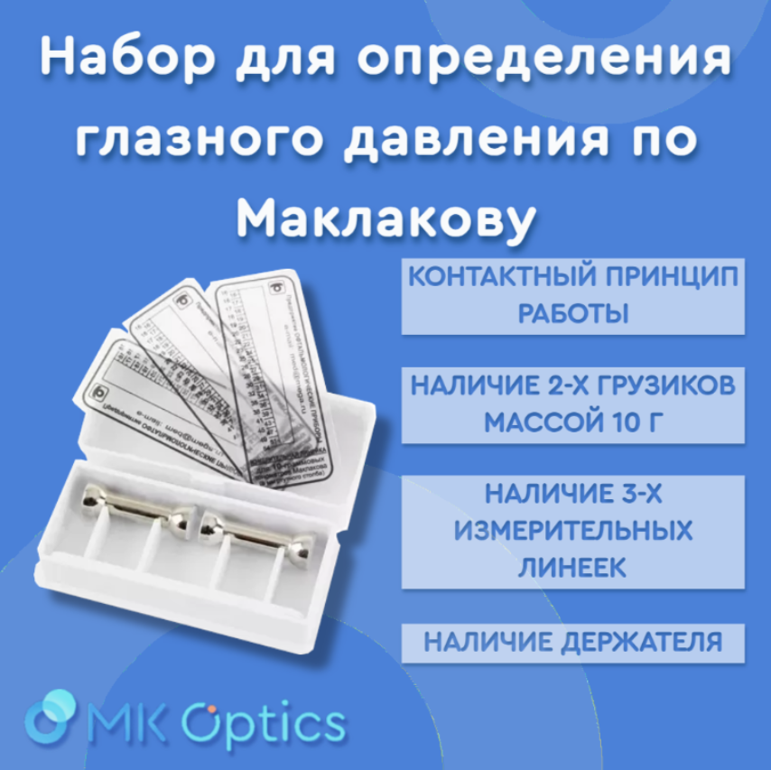 Набор для определения глазного давления по Маклакову