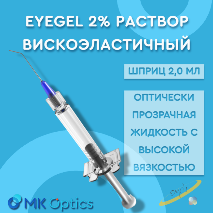 Eyegel 2% раствор вискоэластичный шприц 2,0 мл