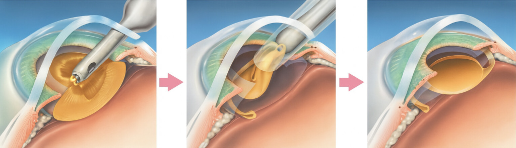Этапы факоэмульсификации катаракты